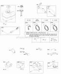 Alternator Electric Starter Fuel Supply Ignition Diagram and Parts List for 21B417-1117-E1  Briggs and Stratton Engine